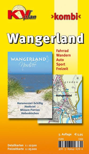 Wangerland (Horumersiel-Schillig, Hooksiel, Minsen-Förrien, Hohenkirchen), KVplan, Radkarte/Freizeitkarte/Stadtplan, 1:25.000 / 1:12.500 - 