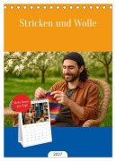 Cover-Bild zum Titel 'Tischplaner 2027 - Stricken und Wolle (A5 Tischkalender zum Aufstellen) CALVENDO' von 'Steffani Lehmann'