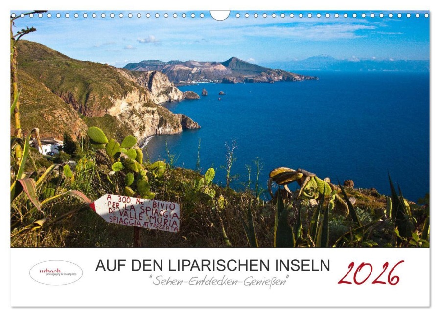 Auf den Liparischen Inseln (Wandkalender 2026 DIN A3 quer), CALVENDO Monatskalender - Urbach Urbach