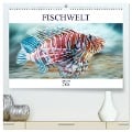 Fischwelt - Artwork (hochwertiger Premium Wandkalender 2024 DIN A2 quer), Kunstdruck in Hochglanz - Liselotte Brunner-Klaus