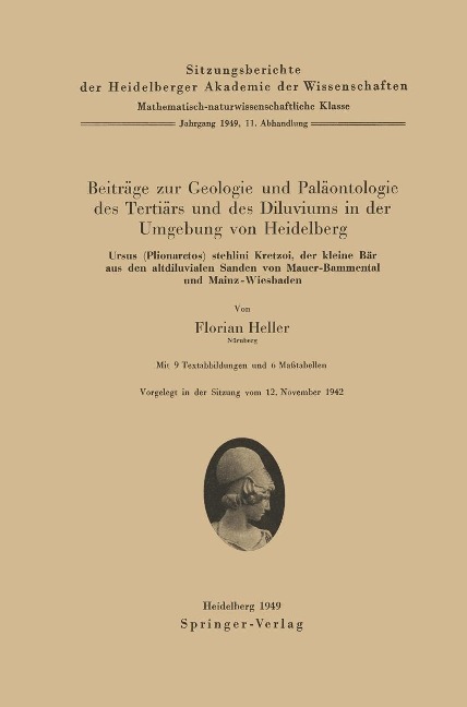 Beiträge zur Geologie und Paläontologie des Tertiärs und des Diluviums in der Umgebung von Heidelberg - F. Heller