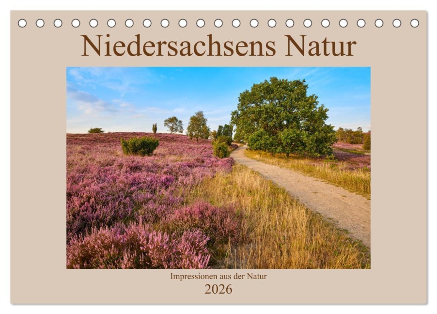 Niedersachsens Natur (Tischkalender 2026 DIN A5 quer), CALVENDO Monatskalender - Olaf Jürgens