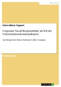 Cover-Bild zum Titel 'Corporate Social Responsibility als Teil der Unternehmenskommunikation' von 'Claire-Marie Tappert'