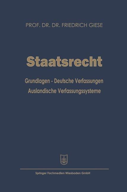 Staatsrecht - Friedrich Giese