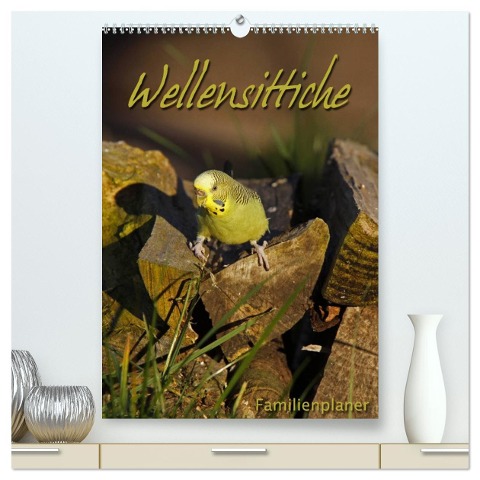 Wellensittiche (hochwertiger Premium Wandkalender 2024 DIN A2 hoch), Kunstdruck in Hochglanz - Martina Berg