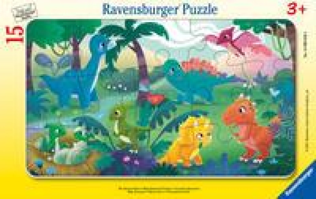 Kinderpuzzle 15 Teile - Die kleinen Dinos - 