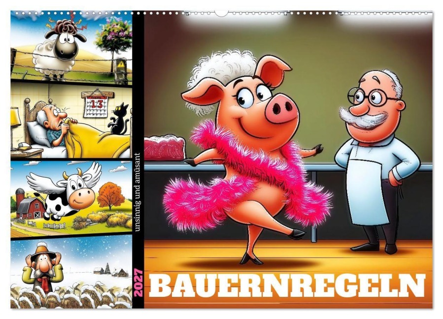Bauernregeln, unsinnig und amüsant (Wandkalender 2027 DIN A2 quer), CALVENDO Monatskalender - Sabine Löwer