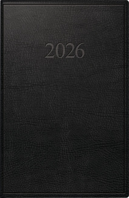 rido/idé 7011054906 | Taschenkalender Mod. partner/Industrie I 2026 | A7, Kunstleder, schwarz - 