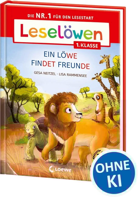 Leselöwen 1. Klasse - Ein Löwe findet Freunde (Großbuchstabenausgabe) - Gesa Neitzel