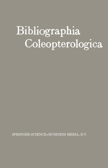 Bibliographia Coleopterologica - W. Junk