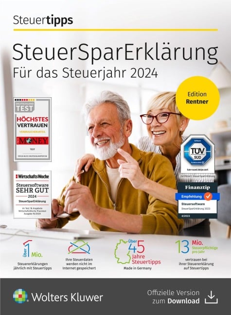 SteuerSparErklärung Rentner (Steuerjahr 2024) (Code in a Box) - 