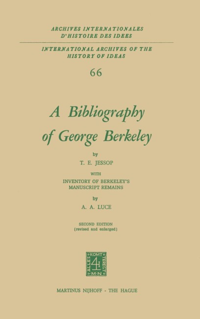 A Bibliography of George Berkeley - T. E. Jessop