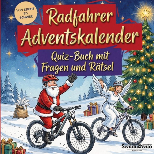 Radfahrer-Adventskalender: Quiz-Buch mit Fragen und Rätsel - Schlauvento Interactive