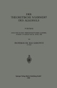Cover-Bild zum Titel 'Der Theoretische Nährwert des Alkohols' von 'Max Kassowitz'