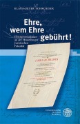 Cover-Bild zum Titel 'Ehre, wem Ehre gebührt!' von 'Klaus-Peter Schroeder'