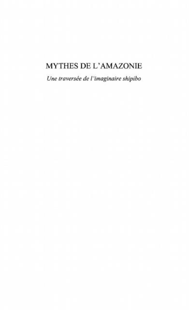 Mythes de l'Amazonie - Bertrand-Ricoveri Pierrette