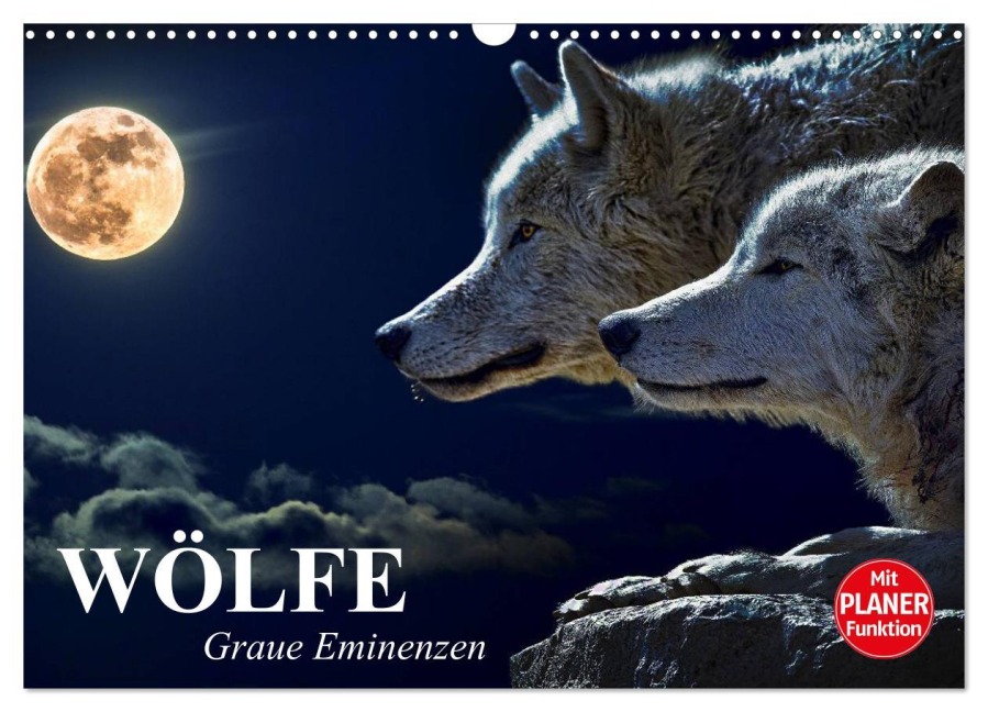Wölfe. Graue Eminenzen (Wandkalender 2026 DIN A3 quer), CALVENDO Monatskalender - Elisabeth Stanzer