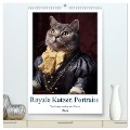 Royale Katzen Portraits (hochwertiger Premium Wandkalender 2024 DIN A2 hoch), Kunstdruck in Hochglanz - Bonheur Switzerland