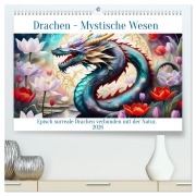 Cover-Bild zum Titel 'Drachen - Mystische Wesen (hochwertiger Premium Wandkalender 2026 DIN A2 quer), Kunstdruck in Hochglanz' von 'Dusanka Djeric'