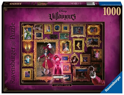 Ravensburger Puzzle 1000 Teile - Disney Villainous Captain Hook - Die beliebten Charaktere aus Peter Pan als Puzzle für Erwachsene und Kinder ab 14 Jahren