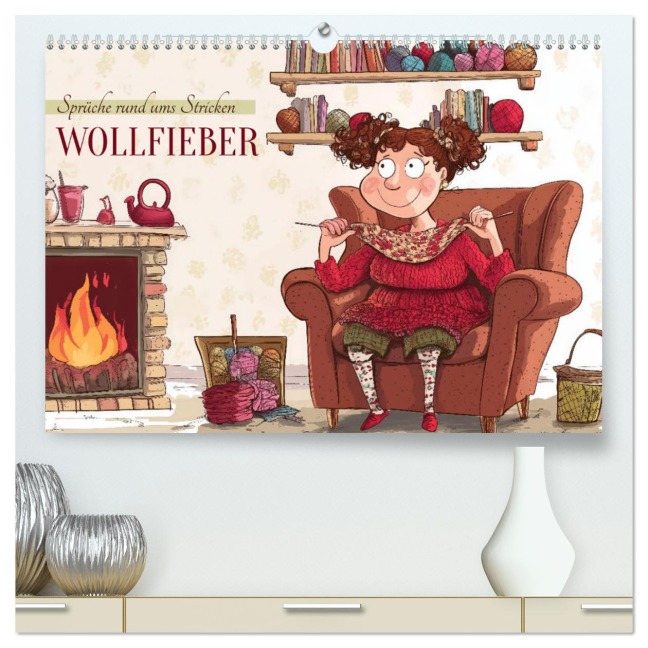 Wollfieber (hochwertiger Premium Wandkalender 2026 DIN A2 quer), Kunstdruck in Hochglanz - Sabine Löwer