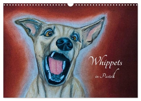 Whippets in Pastell (Wandkalender 2025 DIN A3 quer), CALVENDO Monatskalender - Ula Redl