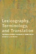 Cover-Bild zum Titel 'Lexicography, Terminology, and Translation' von ''