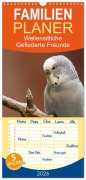 Cover-Bild zum Titel 'Familienplaner 2026 - Wellensittiche - Gefiederte Freunde mit 5 Spalten (Wandkalender, 21 x 45 cm) CALVENDO' von 'Barbara Mielewczyk'
