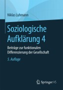 Cover-Bild zum Titel 'Soziologische Aufklärung 4' von 'Niklas Luhmann'