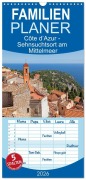 Cover-Bild zum Titel 'Familienplaner 2026 - Côte d'Azur - Sehnsuchtsort am Mittelmeer mit 5 Spalten (Wandkalender, 21 x 45 cm) CALVENDO' von 'Siegfried Kuttig'