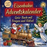 Cover-Bild zum Titel 'Eisenbahn-Adventskalender: Quiz-Buch mit Fragen und Rätsel' von 'Schlauvento Interactive'