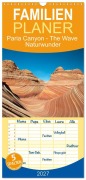 Cover-Bild zum Titel 'Familienplaner 2027 - Paria Canyon - The Wave Naturwunder mit 5 Spalten (Wandkalender, 21 x 45 cm) CALVENDO' von 'Photostravellers Photostravellers'