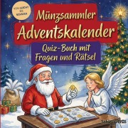 Cover-Bild zum Titel 'Münzsammler-Adventskalender: Quiz-Buch mit Fragen und Rätsel' von 'Schlauvento Interactive'