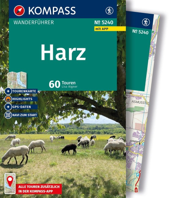 KOMPASS Wanderführer Harz, 60 Touren mit Extra-Tourenkarte - Lisa Aigner