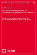 Cover-Bild zum Titel 'Das Asset-Stripping-Verbot im Zusammenhang mit LBO-Transaktionen' von 'Louis Schuchmann'