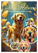 Golden Retriever. Kunstvolle Porträts des beliebten Hundes (Wandkalender 2026 DIN A2 hoch), CALVENDO Monatskalender - Steffani Lehmann