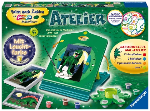 Ravensburger Malen nach Zahlen 20257 - Atelier Dinosaurier - Kinder ab 7 Jahren - 