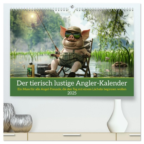 Der tierisch lustige Angler-Kalender (hochwertiger Premium Wandkalender 2025 DIN A2 quer), Kunstdruck in Hochglanz - Peter Rübsamen