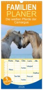 Cover-Bild zum Titel 'Familienplaner 2026 - Die weißen Pferde der Camargue mit 5 Spalten (Wandkalender, 21 x 45 cm) CALVENDO' von 'Stephan Peyer'