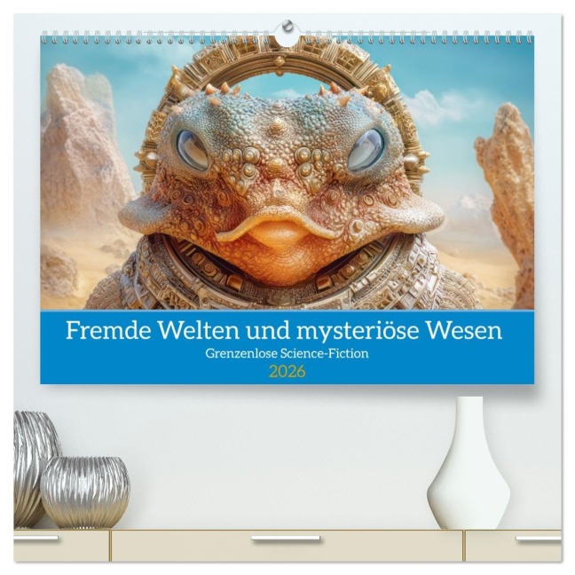 Fremde Welten und mysteriöse Wesen - Grenzenlose Science-Fiction (hochwertiger Premium Wandkalender 2026 DIN A2 quer), Kunstdruck in Hochglanz - Liselotte Brunner-Klaus