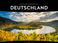 Cover-Bild zum Titel 'Naturparadies Deutschland Signature Kalender 2027' von 'Dörr, Ackermann Kunstverlag GmbH'