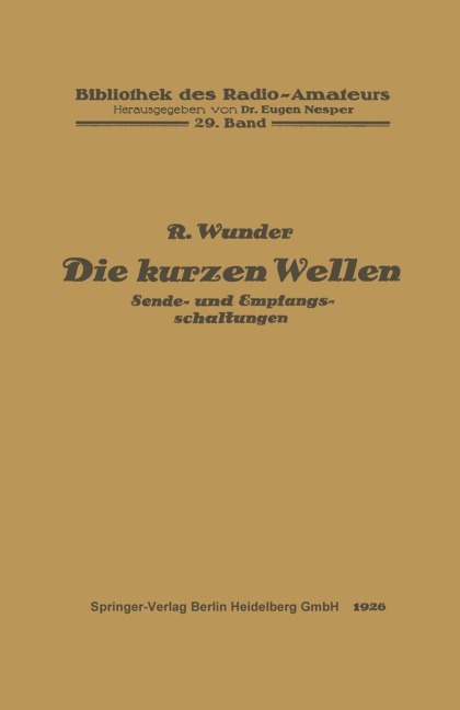 Die kurzen Wellen - Robert Wunder