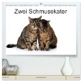 Zwei Schmusekater (hochwertiger Premium Wandkalender 2025 DIN A2 quer), Kunstdruck in Hochglanz - Klaus Eppele
