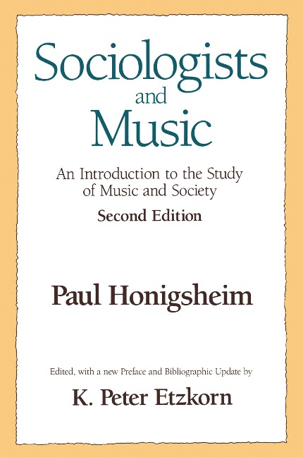 Sociologists and Music - Paul Honigsheim