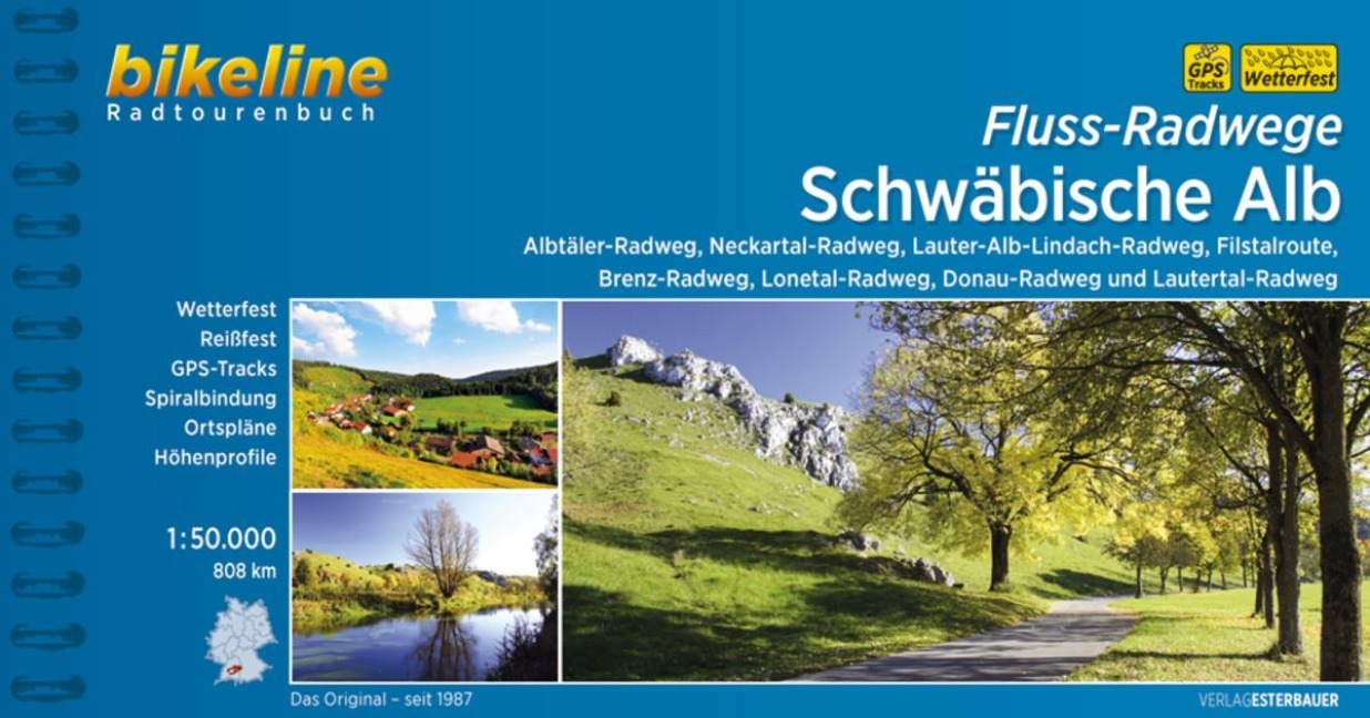 Fluss-Radwege Schwäbische Alb 1 : 50 000 - 