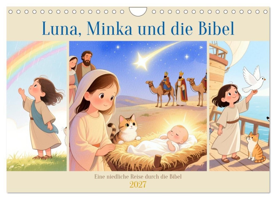 Luna, Minka und die Bibel (Wandkalender 2027 DIN A4 quer), CALVENDO Monatskalender - Babette Whitter