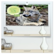 Unsere Wölfe - Ein Wildtier kehrt zurück (hochwertiger Premium Wandkalender 2026 DIN A2 quer), Kunstdruck in Hochglanz - Angela Rohde
