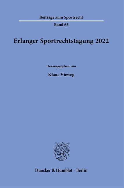 Erlanger Sportrechtstagung 2022 - 