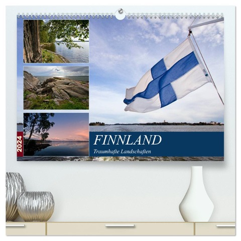 FINNLAND Traumhafte Landschaften (hochwertiger Premium Wandkalender 2024 DIN A2 quer), Kunstdruck in Hochglanz - Melanie Viola