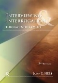 Cover-Bild zum Titel 'Interviewing and Interrogation for Law Enforcement' von 'John Hess'